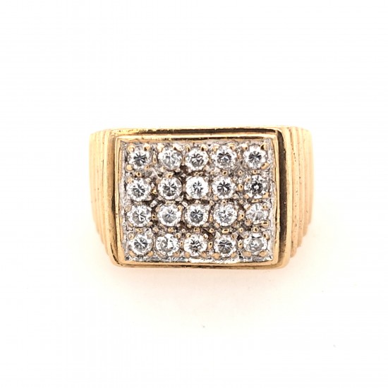 Pre Owned 9ct CZ Signet Ring ZX937